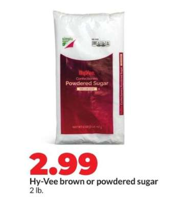 Hy-Vee brown or powdered sugar