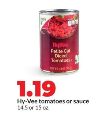 Hy-Vee tomatoes or sauce