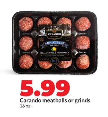Carando meatballs or grinds