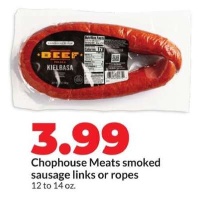 Chophouse Meats smoked sausage links or ropes