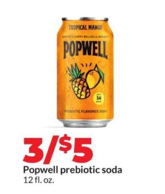 Popwell prebiotic soda