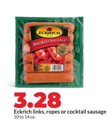 Eckrich links, ropes or cocktail sausage