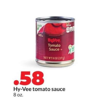 Hy-Vee tomato sauce