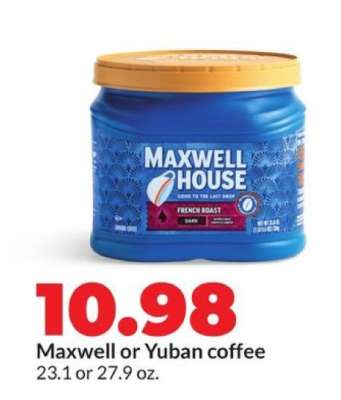 Maxwell or Yuban coffee