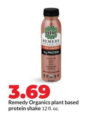 Remedy Organics plant based protein shake