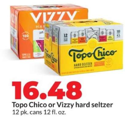 Topo Chico or Vizzy hard seltzer