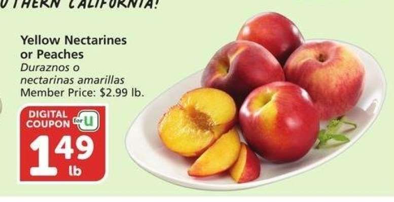 Yellow Nectarines or Peaches - Member Price: $2.99 lb.
