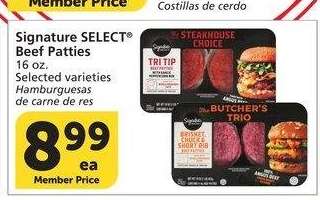Signature SELECT® Beef Patties - 16 oz. Selected varieties