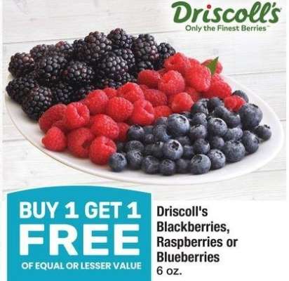 Driscoll's Blackberries, Raspberries or Blueberries - 6 oz.