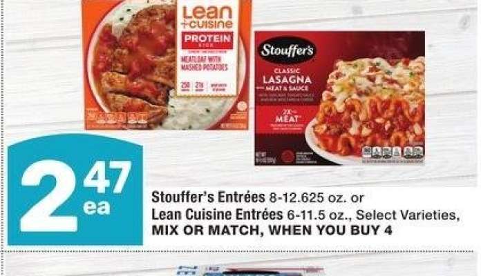 Stouffer's Entrées 8-12.625 oz. or Lean Cuisine Entrées 6-11.5 oz. - Select Varieties, MIX OR MATCH