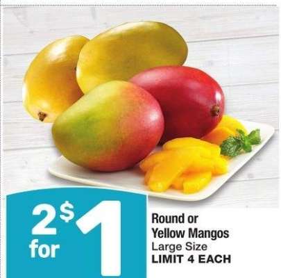 Round or Yellow Mangos - Large Size