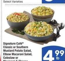 Signature Cafe® Classic or Southern Mustard Potato Salad, Elbow Macaroni Salad, Coleslaw or Macaroni & Cheese