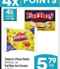 Totino's Pizza Rolls 24.8 oz. or Fat Boy Ice Cream 4-9 ct. - Select Varieties