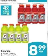 Gatorade - 8 Pack, 20 oz.,
Select Varieties