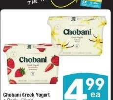 Chobani Greek Yogurt - 4 Pack, 5.3 oz., Select Varieties