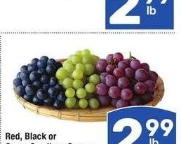 Red, Black or Green Seedless Grapes - Sweet & Crunchy