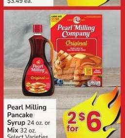 Pearl Milling Pancake Syrup 24 oz. or Mix 32 oz. - Select Varieties