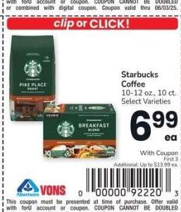 Starbucks Coffee - 10-12 oz., 10 ct. Select Varieties