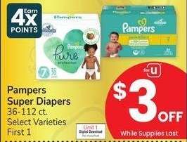 Pampers Super Diapers - 36-112 ct. Select Varieties First