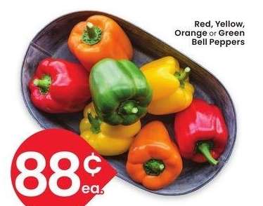 Red, Yellow, Orange or Green Bell Peppers