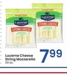 Lucerne Cheese String Mozzarella - 24 oz.
