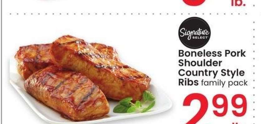 Boneless Pork Shoulder Country Style Ribs - family pack