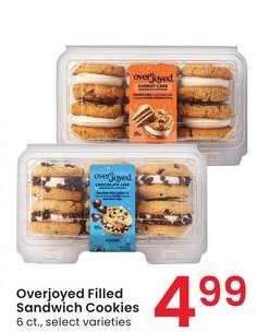 Overjoyed Filled Sandwich Cookies - 6 ct., select varieties