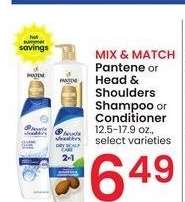 Pantene or Head & Shoulders Shampoo or Conditioner - 12.5-17.9 oz., select varieties