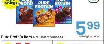 Pure Protein Bars* - 4 ct., select varieties