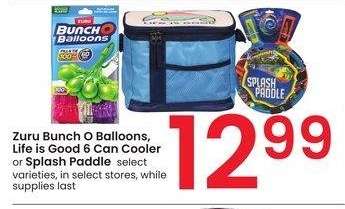 Zuru Bunch O Balloons, Life is Good 6 Can Cooler or Splash Paddle - select varieties