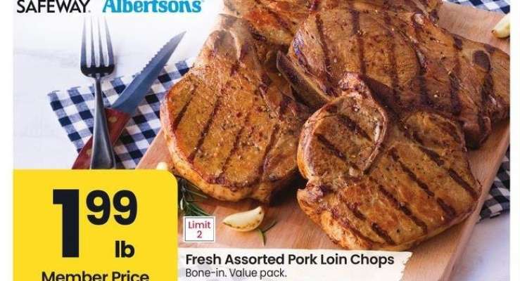 Fresh Assorted Pork Loin Chops - Bone - in. Value pack.