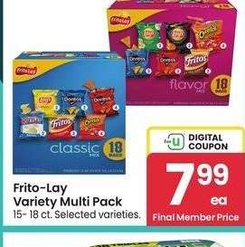 Frito-Lay Variety Multi-Pack - 15-18 ct. Selected varieties.
