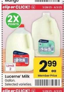 Lucerne® Milk - Gallon. Selected varieties.