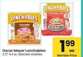 Oscar Mayer Lunchables - 2.27-4.4 oz. Selected varieties.