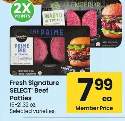 Signature SELECT® Beef Patties - 16-21.32 oz.
Selected varieties.