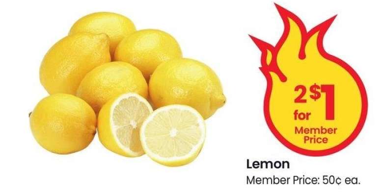 Lemon - Member Price: 50¢ ea.