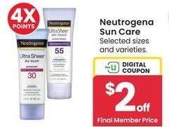 Neutrogena Sun Care - Selected sizes and varieties.