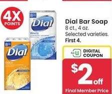 Dial Bar Soap - 8 ct., 4 oz. Selected varieties.