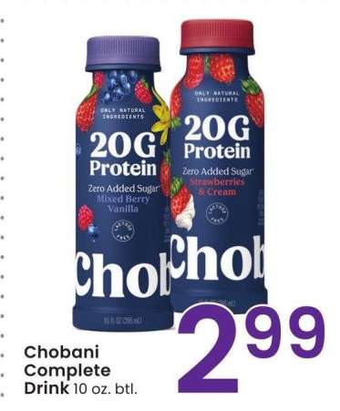Chobani Complete Drink - 10 oz. btl.