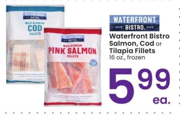 Waterfront Bistro Salmon, Cod or Tilapia Fillets - 16 oz., frozen