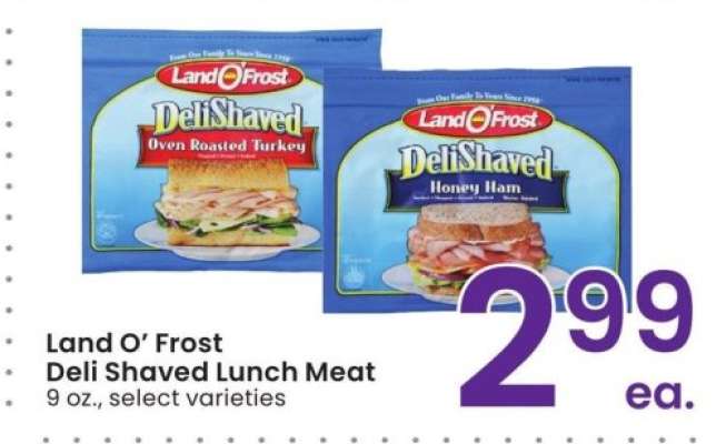 Land O'Frost Deli Shaved Lunch Meat - 9 oz., select varieties