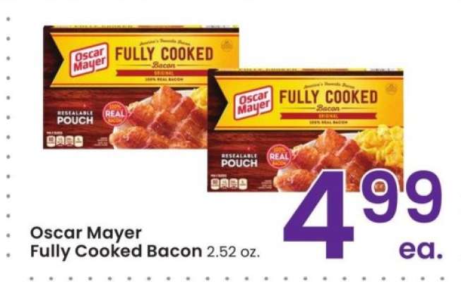 Oscar Mayer Fully Cooked Bacon* - 2.52 oz.