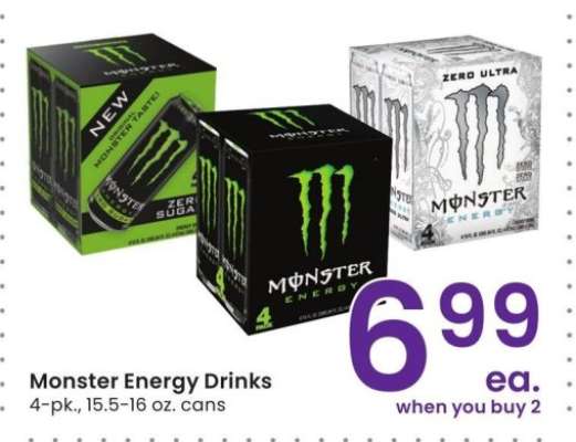 Monster Energy Drinks - 4 - pk., 15.5-16 oz. cans