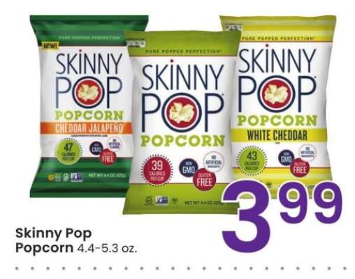 Skinny Pop Popcorn - 4.4-5.3 oz.
