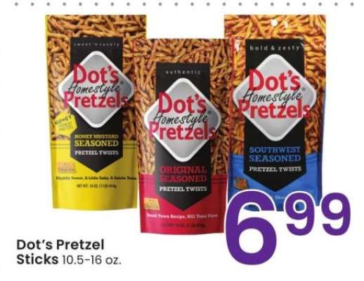 Dot's Pretzel Sticks - 10.5-16 oz.