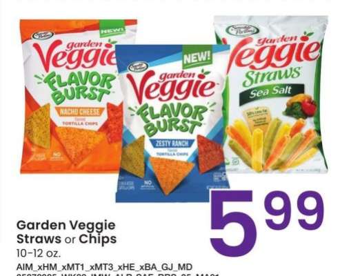 Garden Veggie Straws or Chips - 10-12 oz.