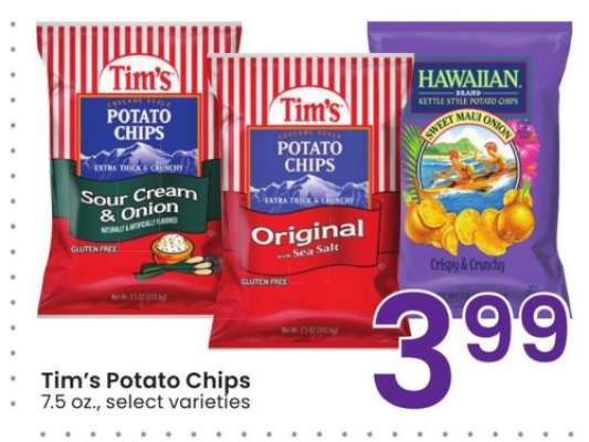 Tim's Potato Chips - 7.5 oz., select varieties