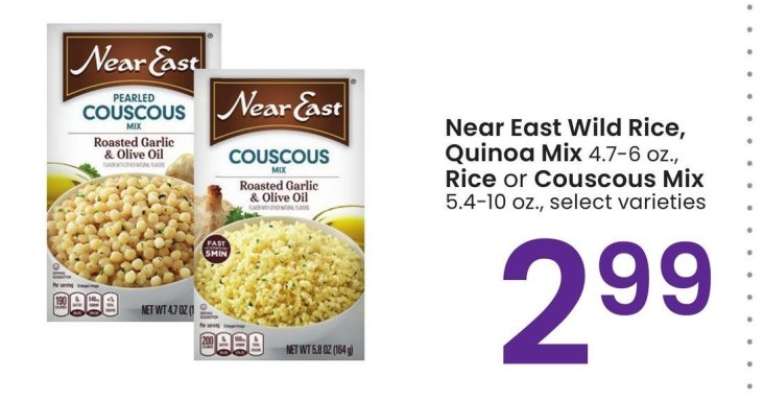 Near East Wild Rice, Quinoa Mix 4.7-6 oz., Rice or Couscous Mix 5.4-10 oz. - select varieties
