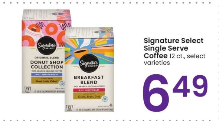 Signature Select Single Serve Coffee - 12 ct., select varieties