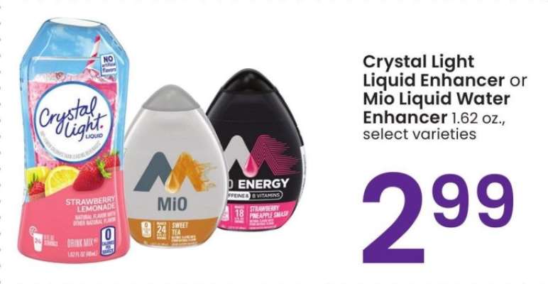 Crystal Light Liquid Enhancer or Mio Liquid Water Enhancer - 1.62 oz., select varieties